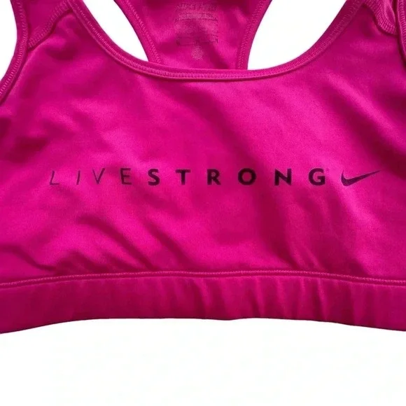 Nike Pro Pink Livestrong Sports Bra, Size medium - Picture 3 of 8